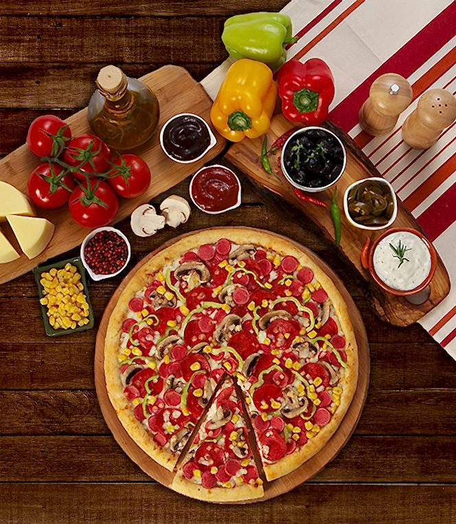 Pizza ve pizza malzemeleri